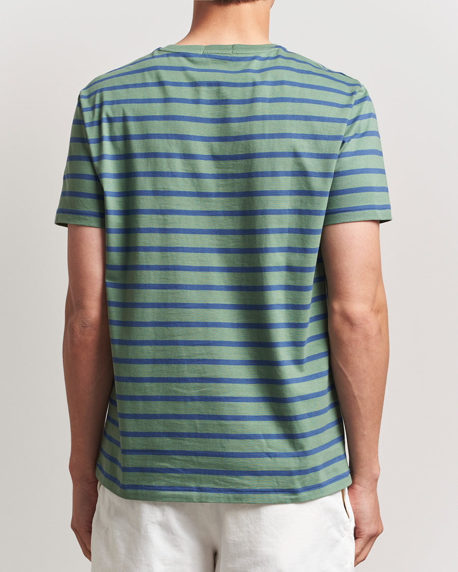 Homme | T-shirts | Polo Ralph Lauren | Custom Slim Fit Striped Tee Green/Old Royal