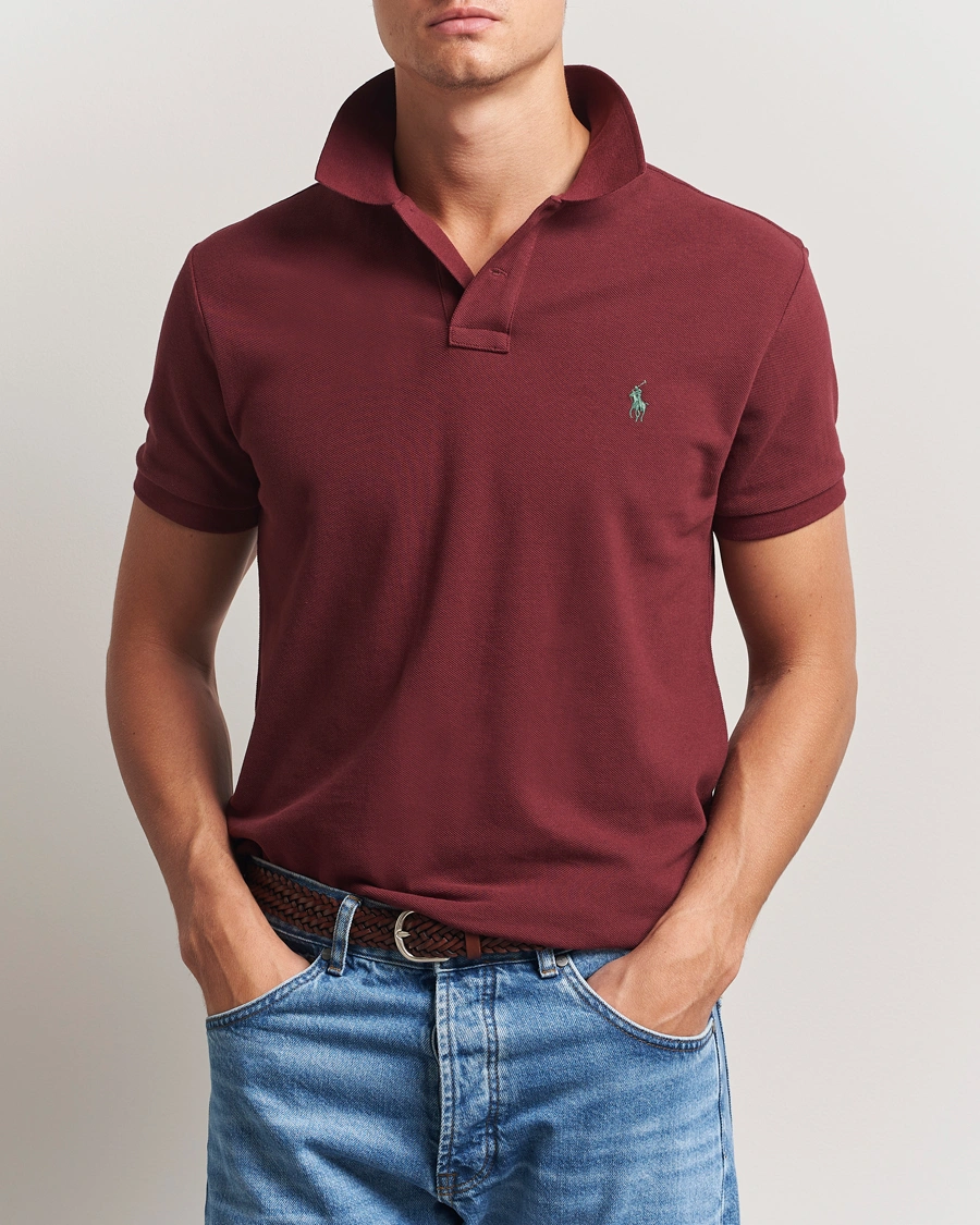 Heren | Polo's | Polo Ralph Lauren | Slim Fit Polo Red Wine