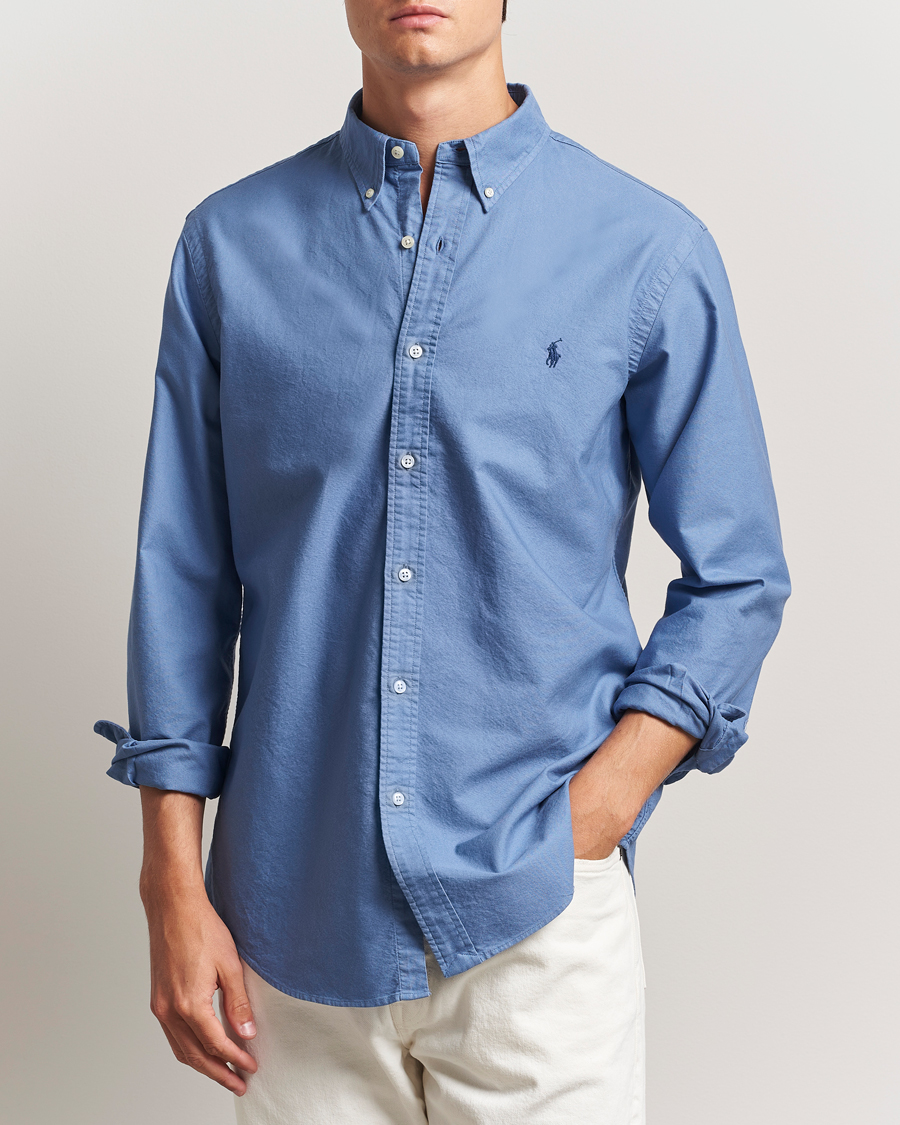 Homme | Chemises | Polo Ralph Lauren | Custom Fit Oxford Shirt Bastille Blue