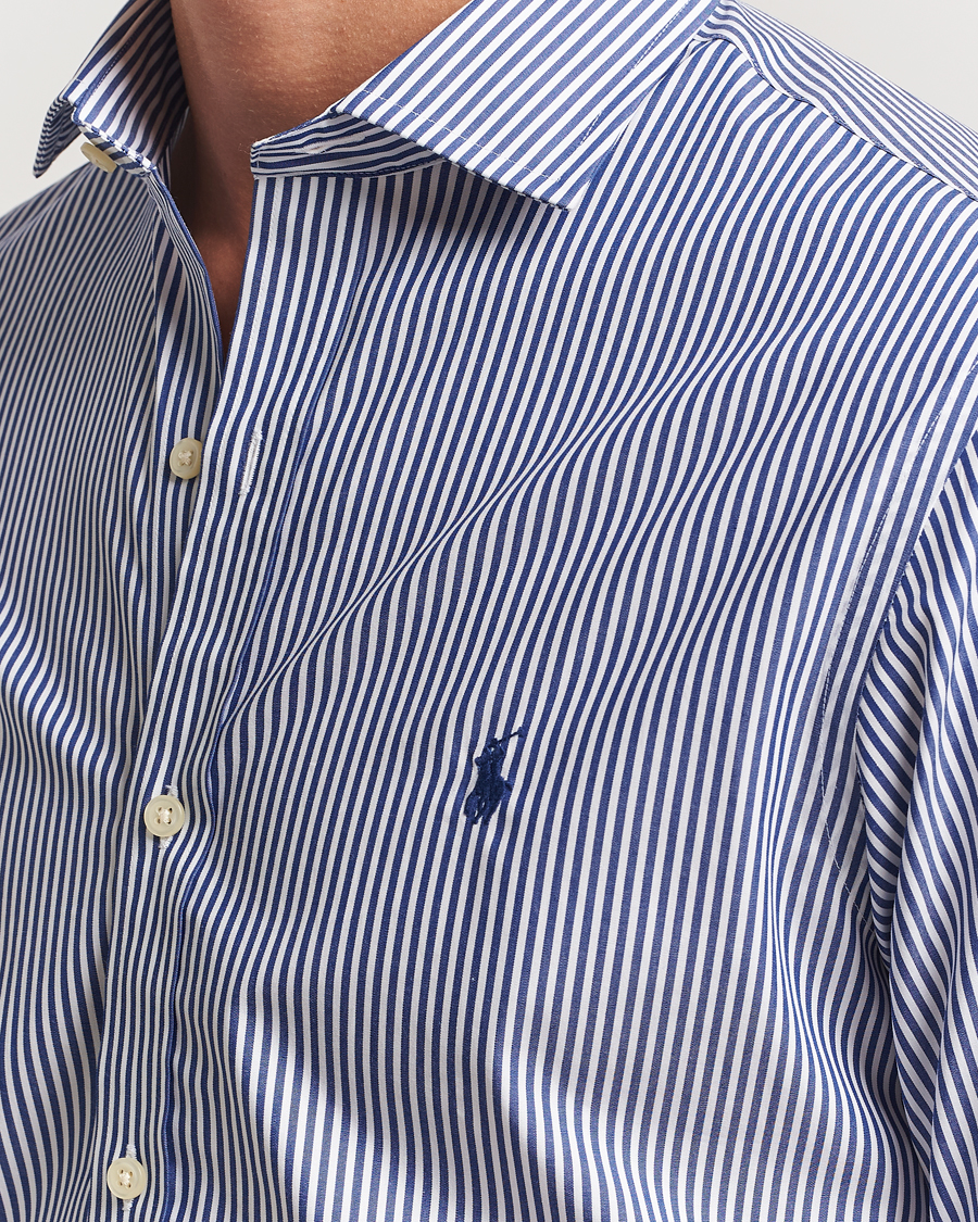 Heren | Overhemden | Polo Ralph Lauren | Slim Fit Stripe Dress Shirt Royal/White