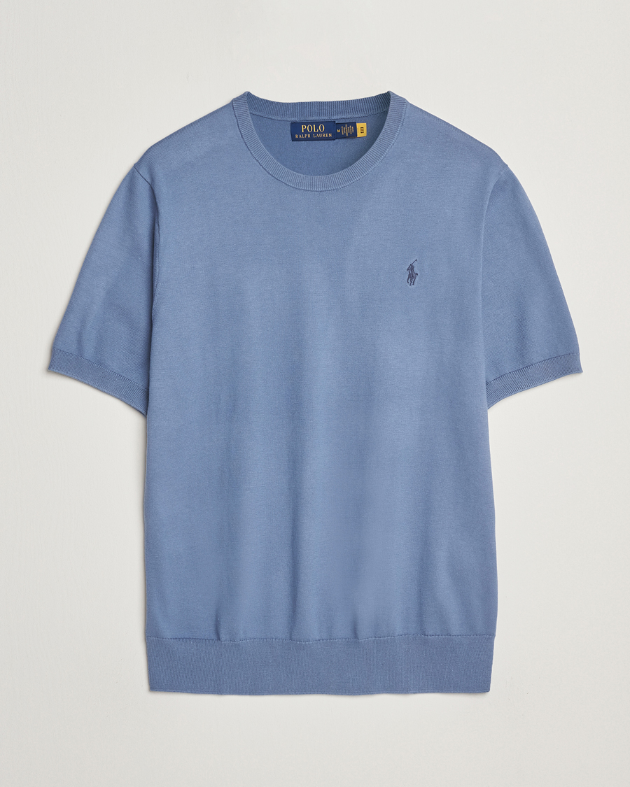 Homme | Pulls Et Tricots | Polo Ralph Lauren | Knitted Short Sleeve Tee Capri Blue