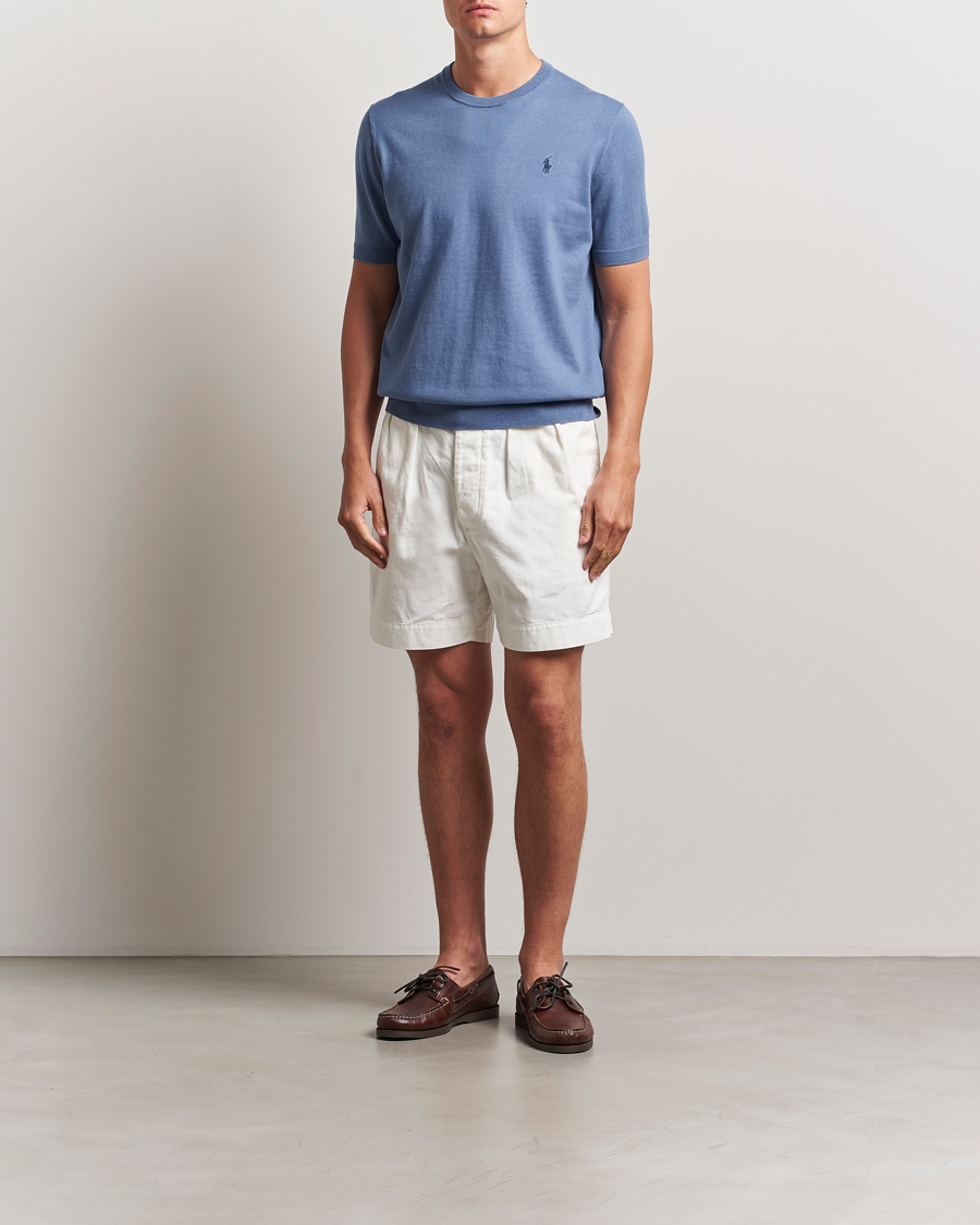Homme | Pulls Et Tricots | Polo Ralph Lauren | Knitted Short Sleeve Tee Capri Blue