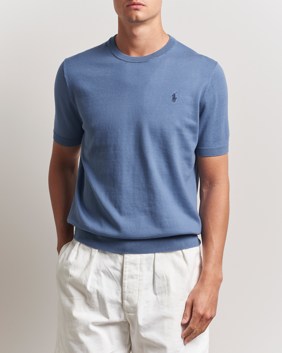 Homme | Pulls Et Tricots | Polo Ralph Lauren | Knitted Short Sleeve Tee Capri Blue