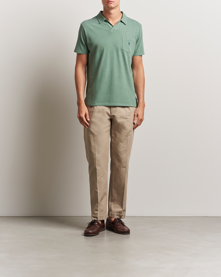 Heren | Polo's | Polo Ralph Lauren | Johnny Cotton/Linen Polo Fatigue