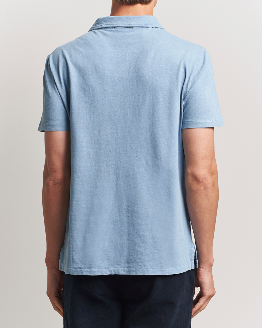 Homme | Polos | Polo Ralph Lauren | Johnny Cotton/Linen Polo Channel Blue
