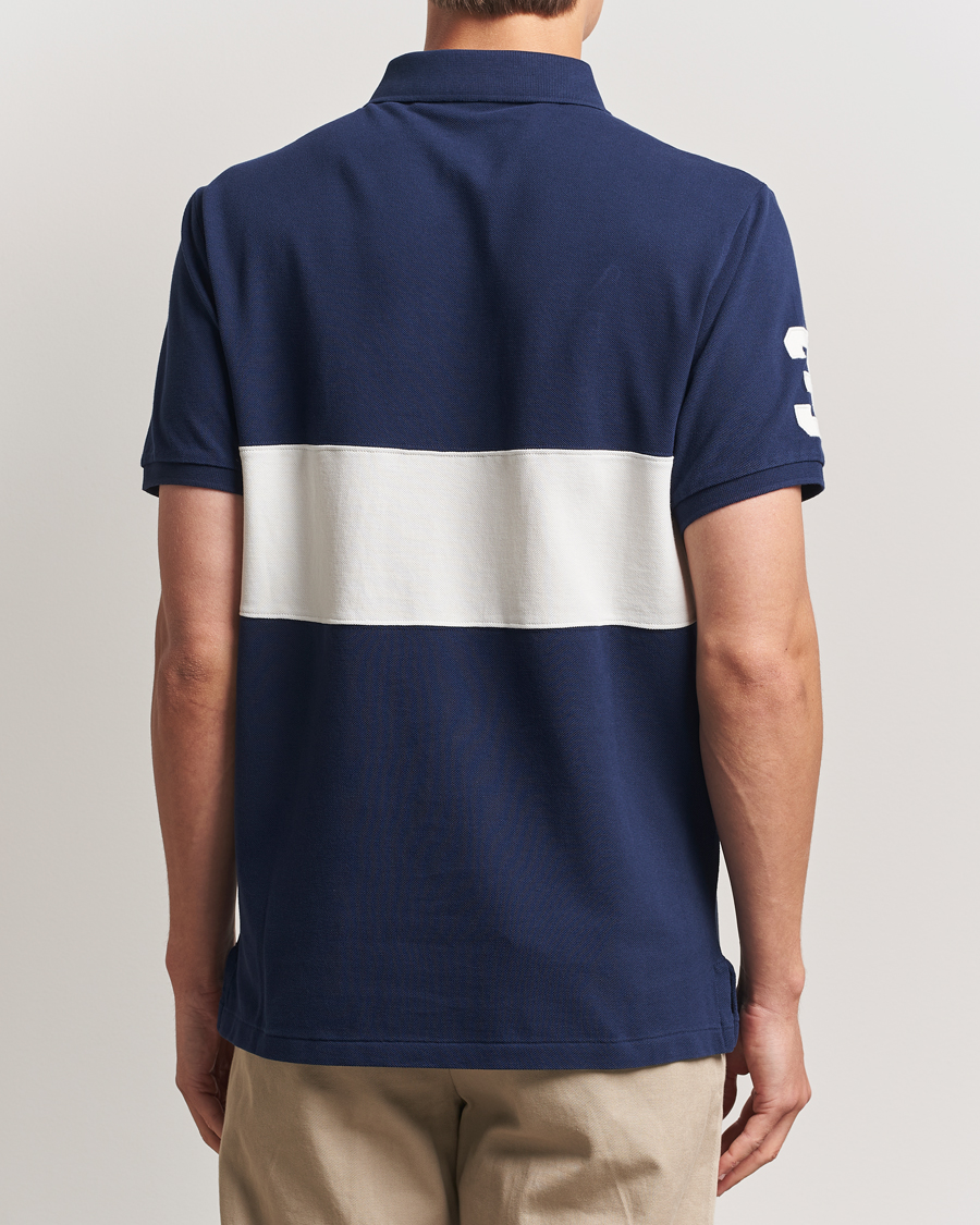 Homme | Polos | Polo Ralph Lauren | Custom Slim Block Stripe Polo Newport Navy/Nevis