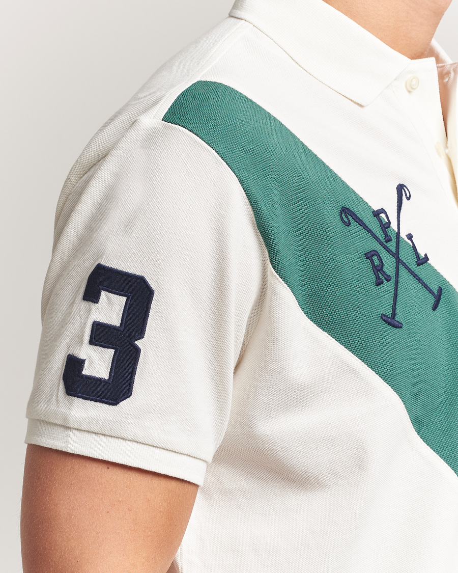 Homme | Polos | Polo Ralph Lauren | Custom Slim Diagonal Stripe Polo Nevis/Washed Forest