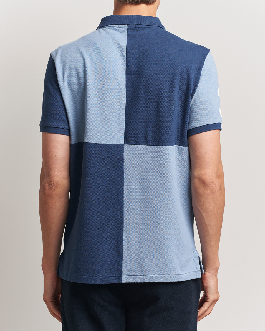 Homme | Polos | Polo Ralph Lauren | Custom Slim Check Polo Rustic Navy/Channel Blue