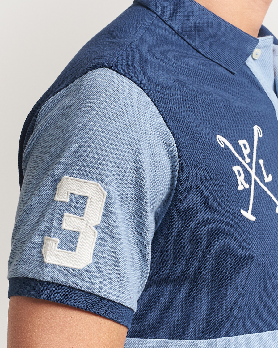 Homme | Polos | Polo Ralph Lauren | Custom Slim Check Polo Rustic Navy/Channel Blue
