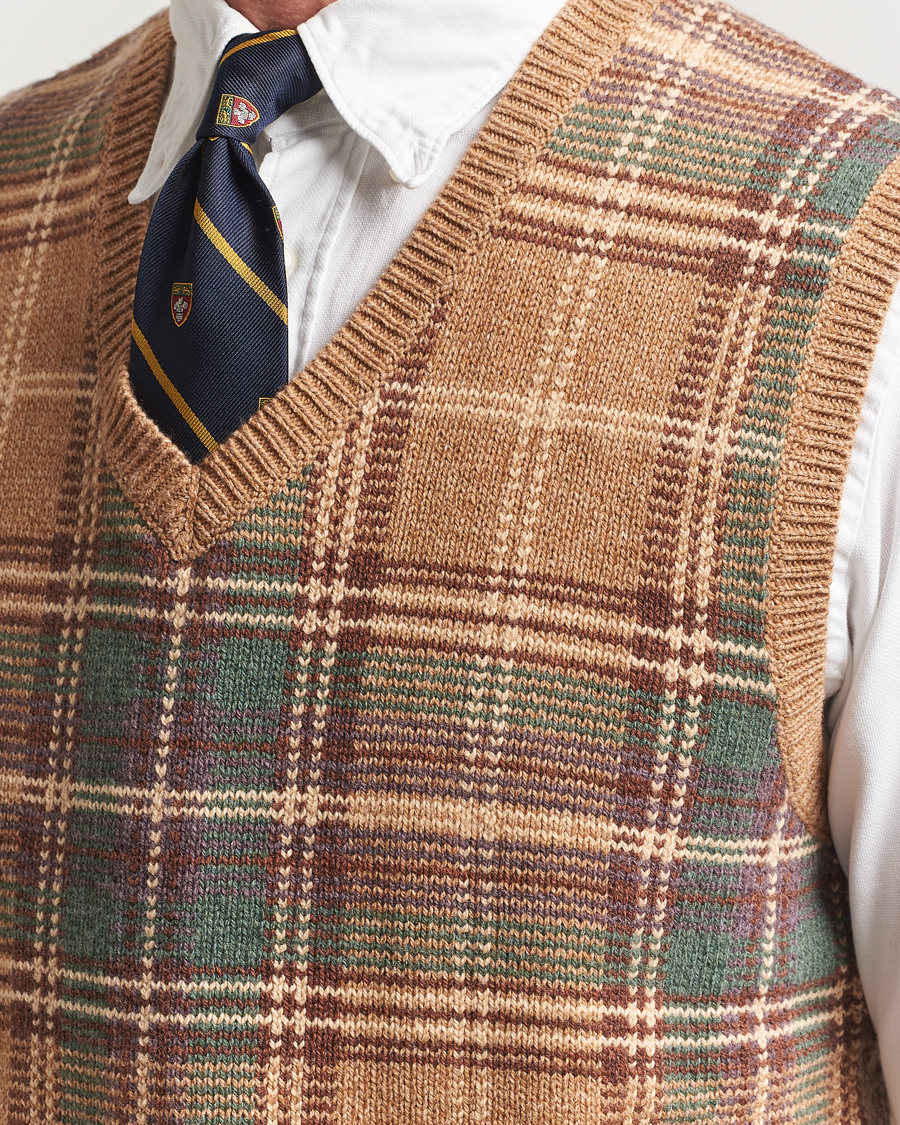 Homme | Pulls Et Tricots | Polo Ralph Lauren | Wool/Cotton Vest Tan Combo