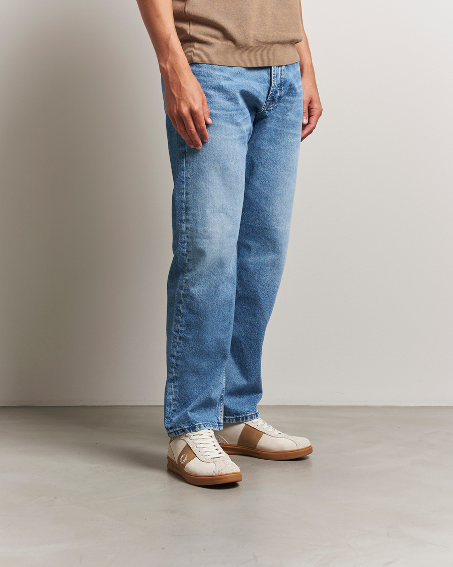 Heren | Sneakers | Fred Perry | B4 Suede Sneaker Ecru/Snow White