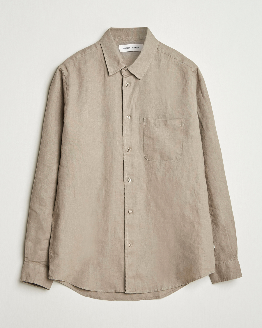 Homme | Chemises | Samsøe Samsøe | Liam Linen Shirt Greige