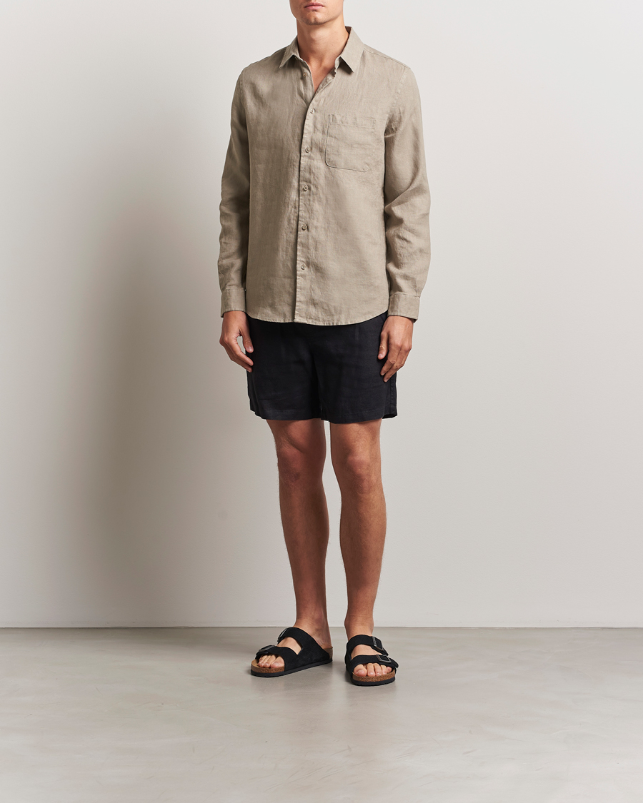 Homme | Chemises | Samsøe Samsøe | Liam Linen Shirt Greige