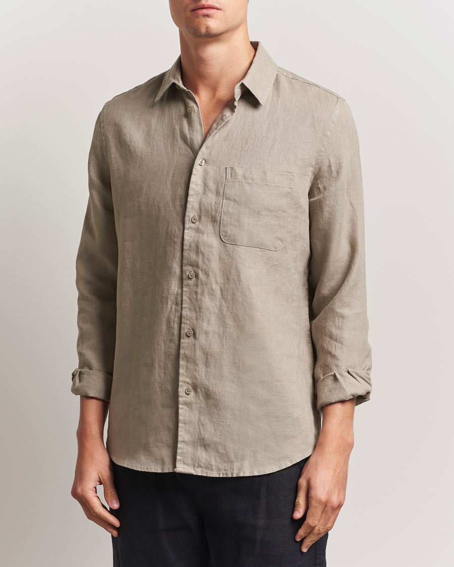 Homme | Chemises | Samsøe Samsøe | Liam Linen Shirt Greige