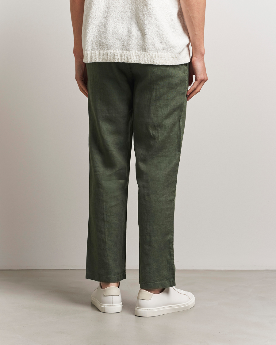 Heren | Broeken | Samsøe Samsøe | Jabari Linen Drawstring Trousers Climbing Ivy