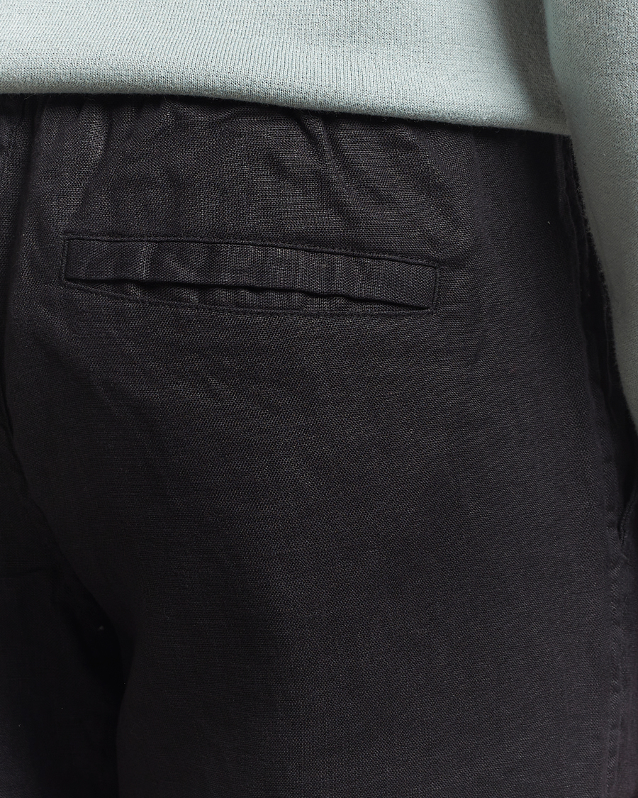 Heren | Broeken | Samsøe Samsøe | Jabari Linen Drawstring Trousers Black