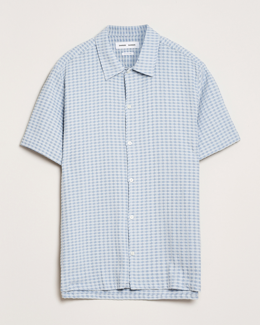 Homme | Chemises | Samsøe Samsøe | Avan Structured Short Sleeve Shirt Gray Dawn