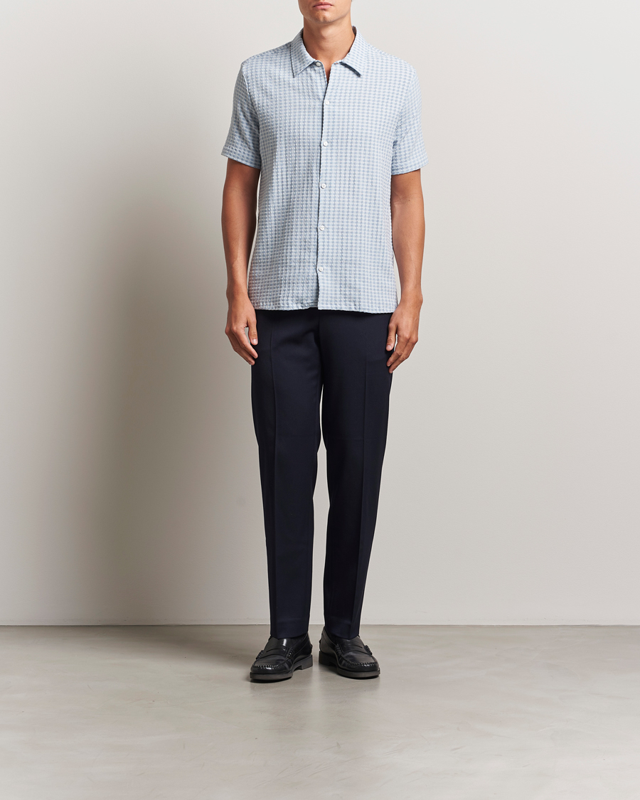 Homme | Chemises | Samsøe Samsøe | Avan Structured Short Sleeve Shirt Gray Dawn