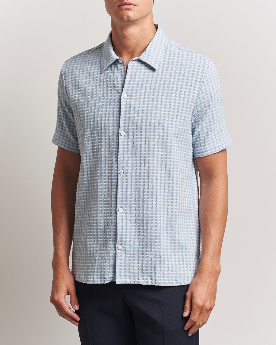 Homme | Chemises | Samsøe Samsøe | Avan Structured Short Sleeve Shirt Gray Dawn