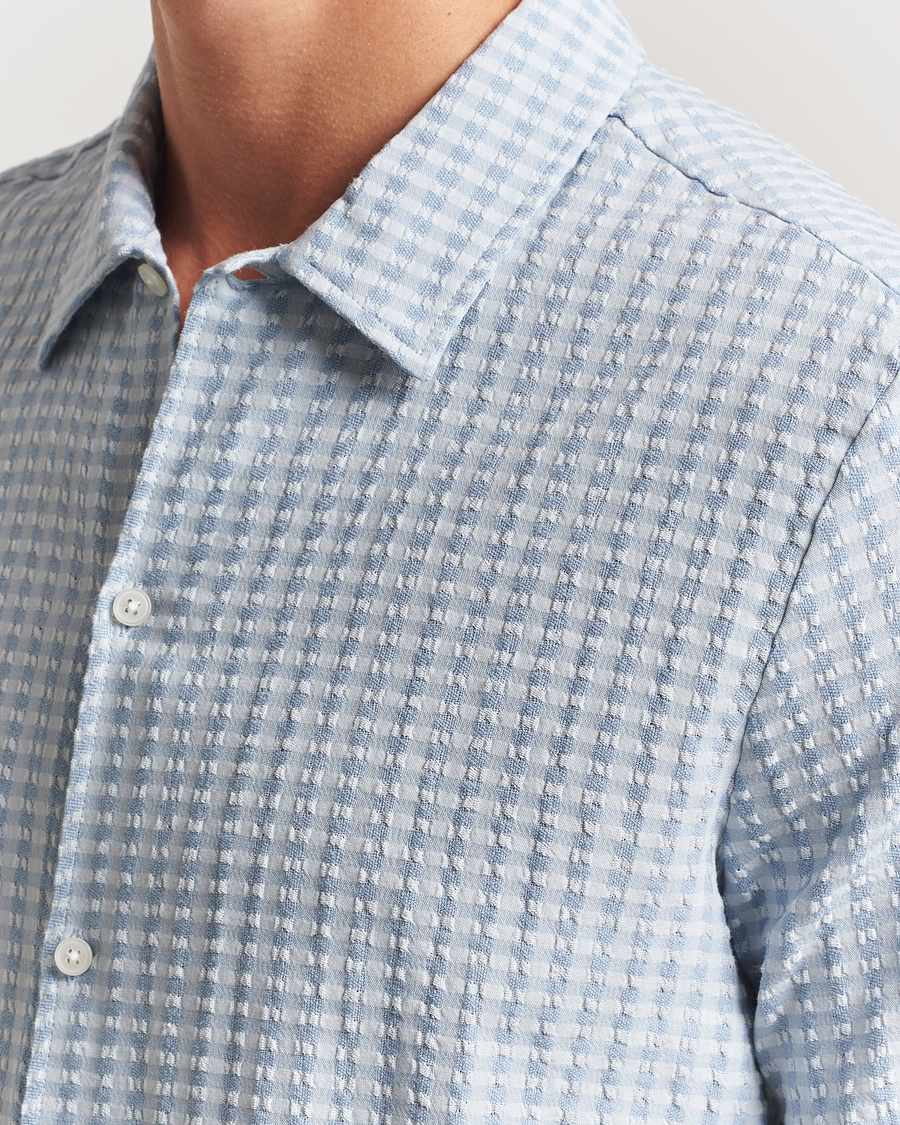 Homme | Chemises | Samsøe Samsøe | Avan Structured Short Sleeve Shirt Gray Dawn