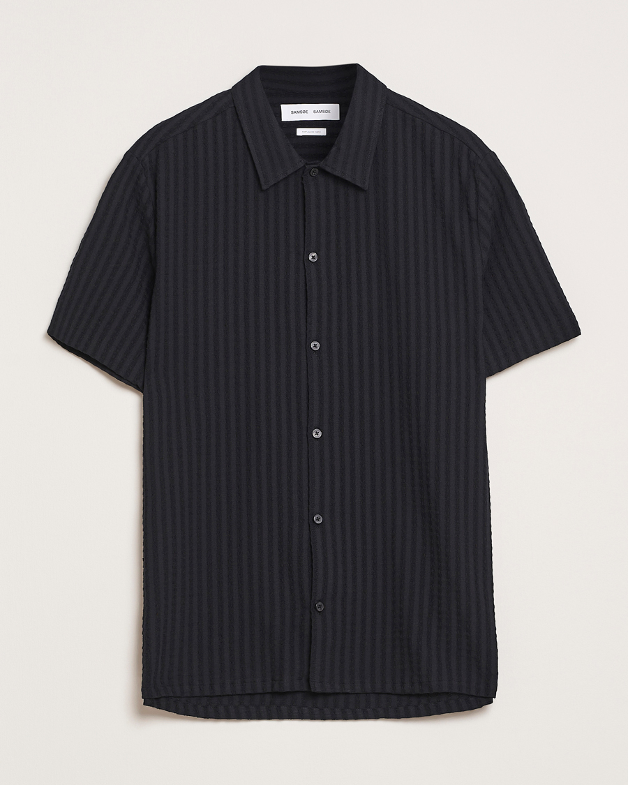 Homme | Chemises | Samsøe Samsøe | Avan Structured Short Sleeve Shirt Black