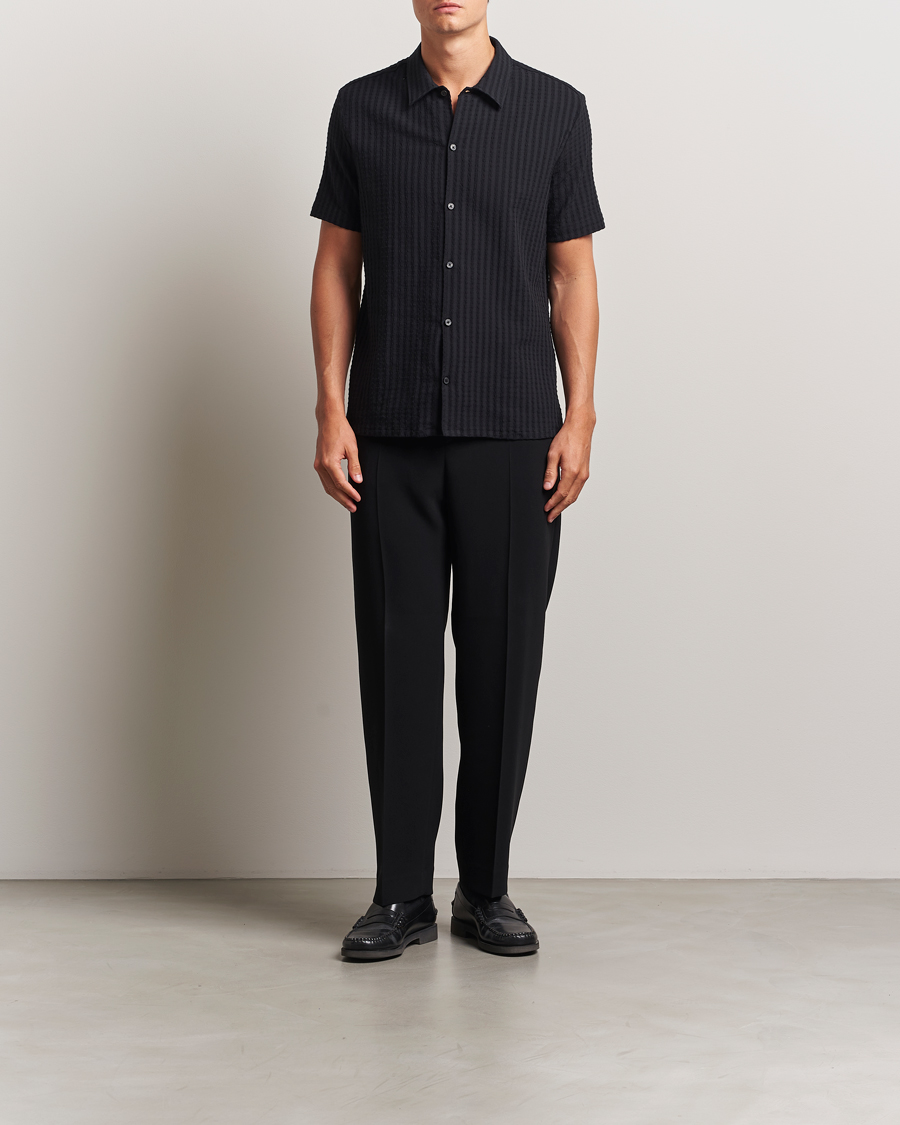 Homme | Chemises | Samsøe Samsøe | Avan Structured Short Sleeve Shirt Black