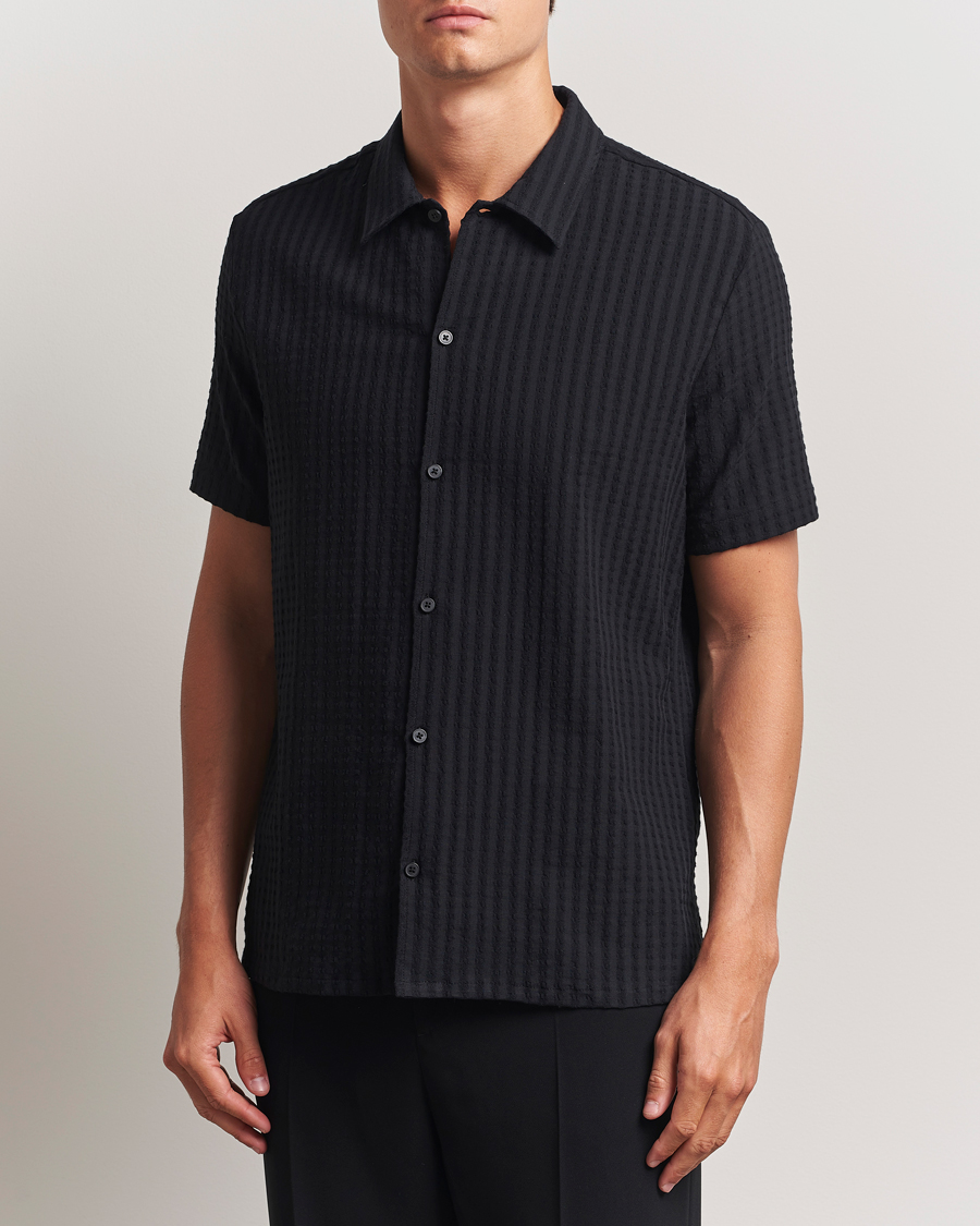 Homme | Chemises | Samsøe Samsøe | Avan Structured Short Sleeve Shirt Black