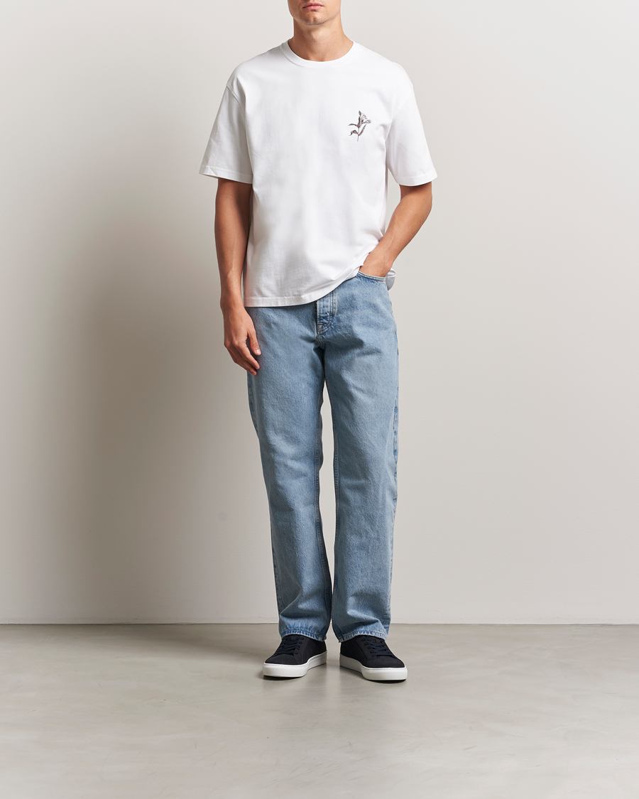 Heren | T-shirts | Samsøe Samsøe | Printed Lily Crew Neck T-Shirt White