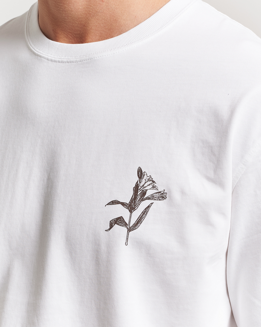 Heren | T-shirts | Samsøe Samsøe | Printed Lily Crew Neck T-Shirt White