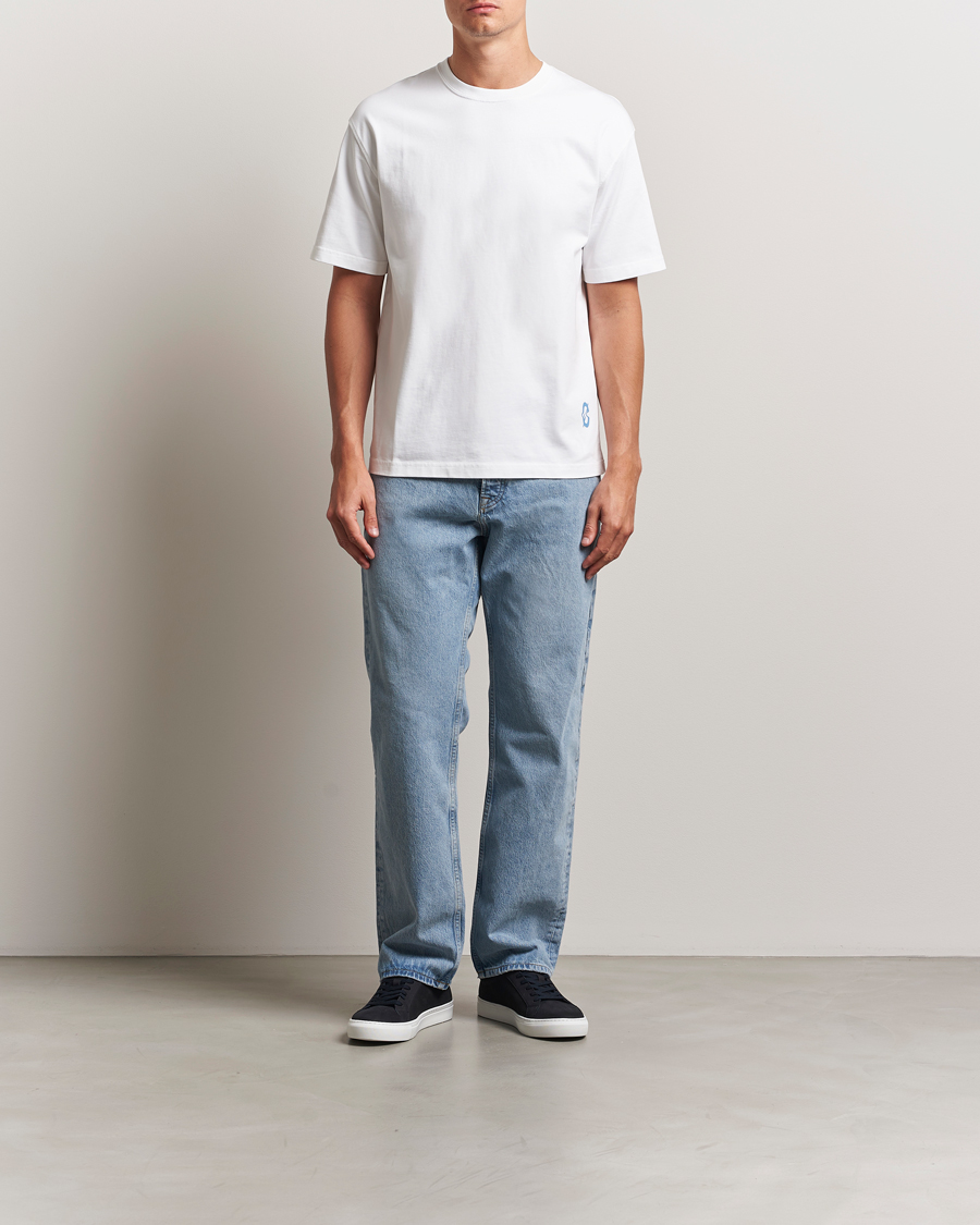 Heren | T-shirts | Samsøe Samsøe | Printed Swirl Crew Neck T-Shirt White
