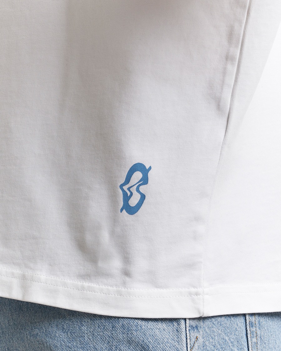 Heren | T-shirts | Samsøe Samsøe | Printed Swirl Crew Neck T-Shirt White