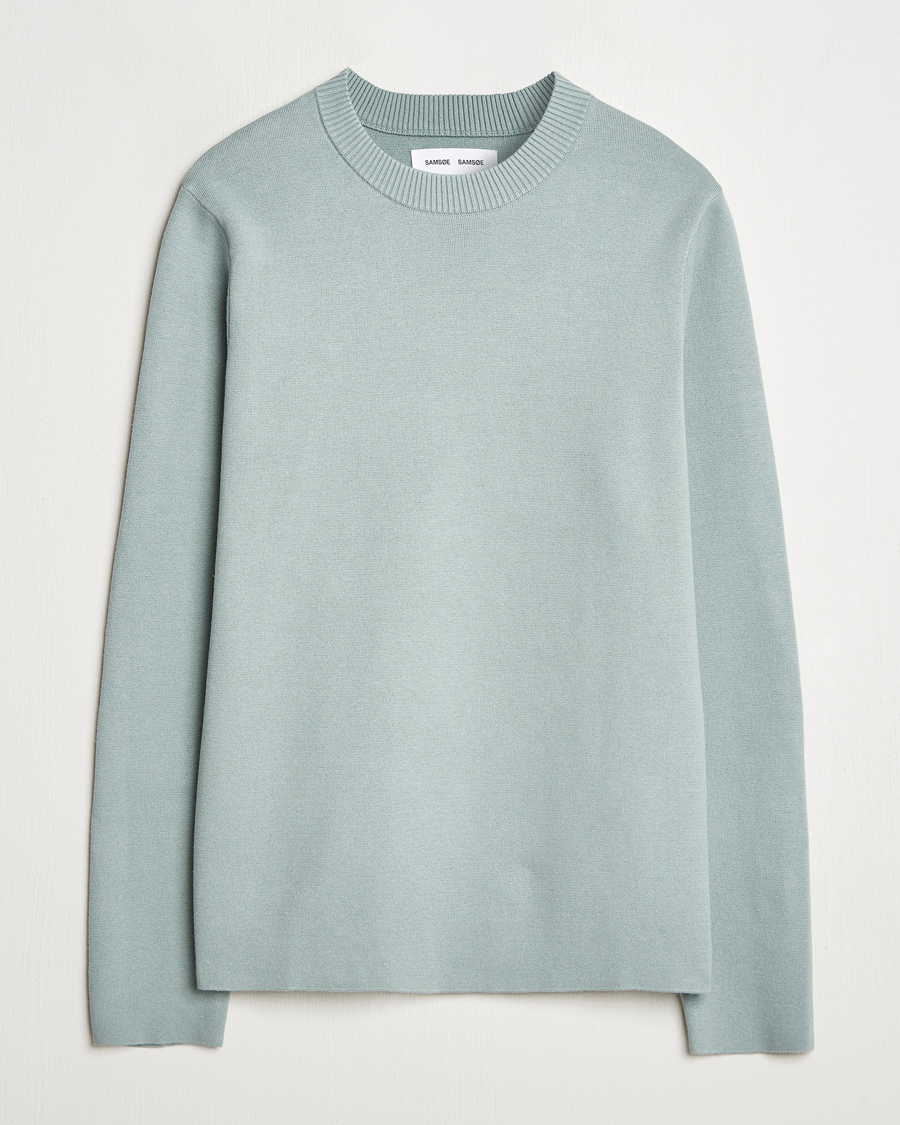 Heren | Truien | Samsøe Samsøe | Niklas Crew Neck Sweater Abyss Green