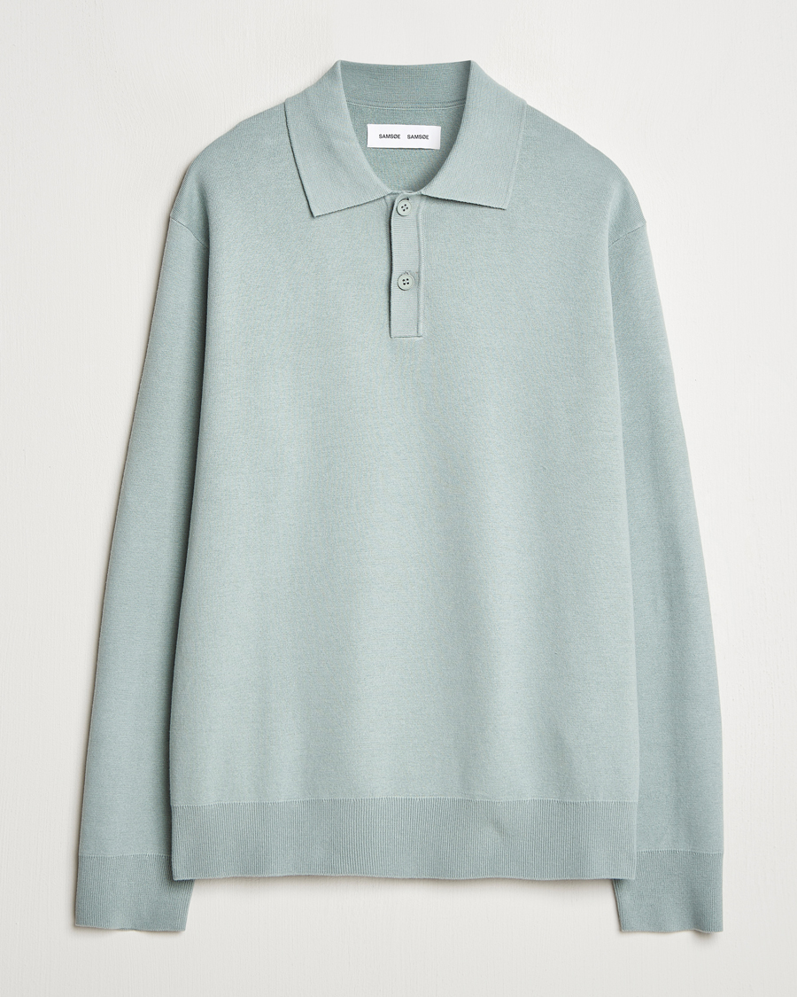 Heren | Truien | Samsøe Samsøe | Nino Knitted Polo Abyss Green
