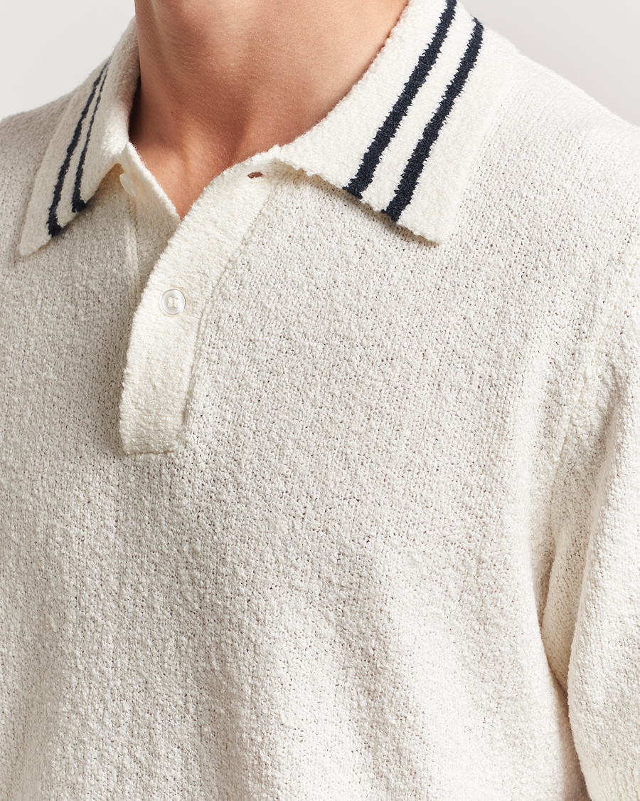 Homme | Polos | Samsøe Samsøe | Pedro Tipped Knitted Polo Clear Cream