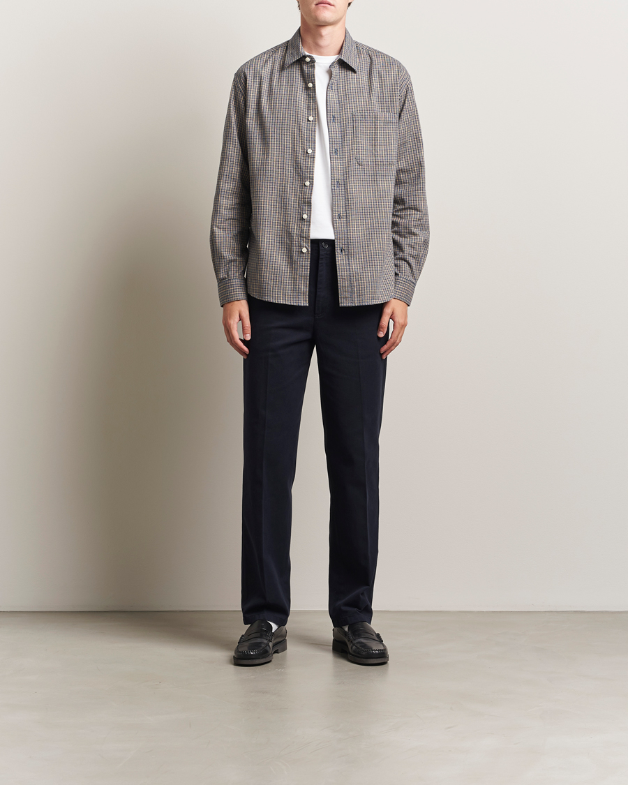 Homme | Pantalons | Filippa K | Cotton Chino Trousers Navy