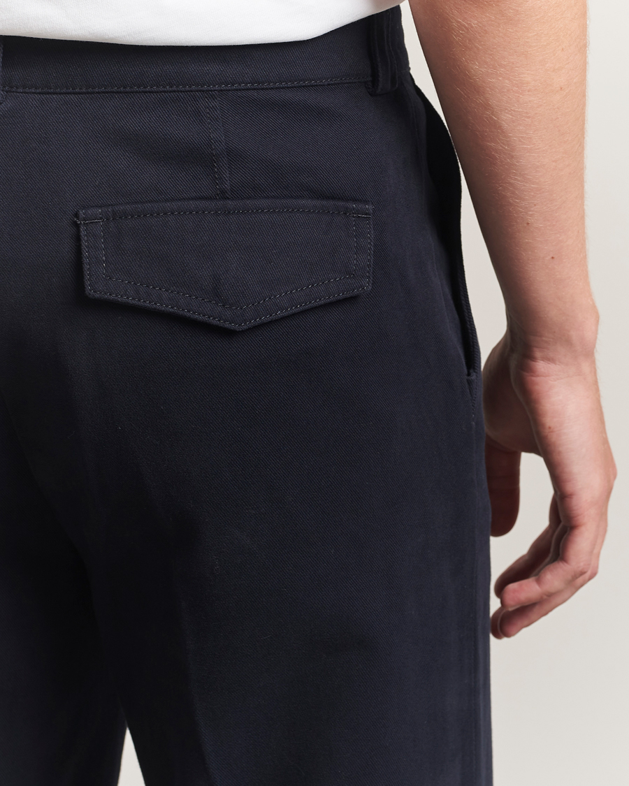 Homme | Pantalons | Filippa K | Cotton Chino Trousers Navy