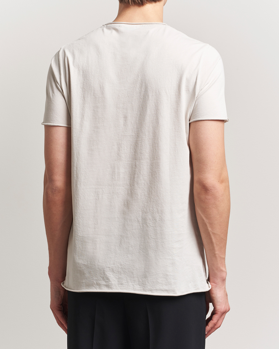 Heren | T-shirts | Filippa K | Roll Neck Crew Neck T-Shirt Chalk Grey