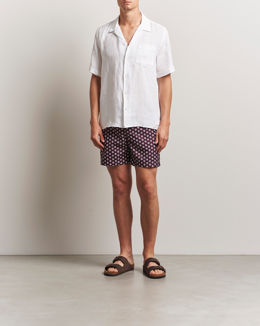 Heren | Zwembroek | Orlebar Brown | Bulldog Lumina Drawcord Swimshorts Damson/Latte
