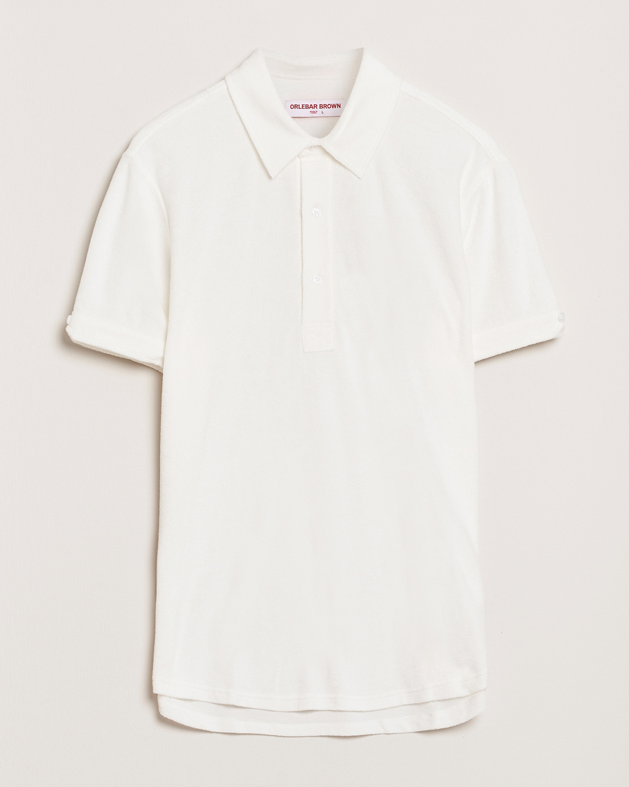 Heren | Polo's | Orlebar Brown | Sebastian Tailored Towelling Polo White