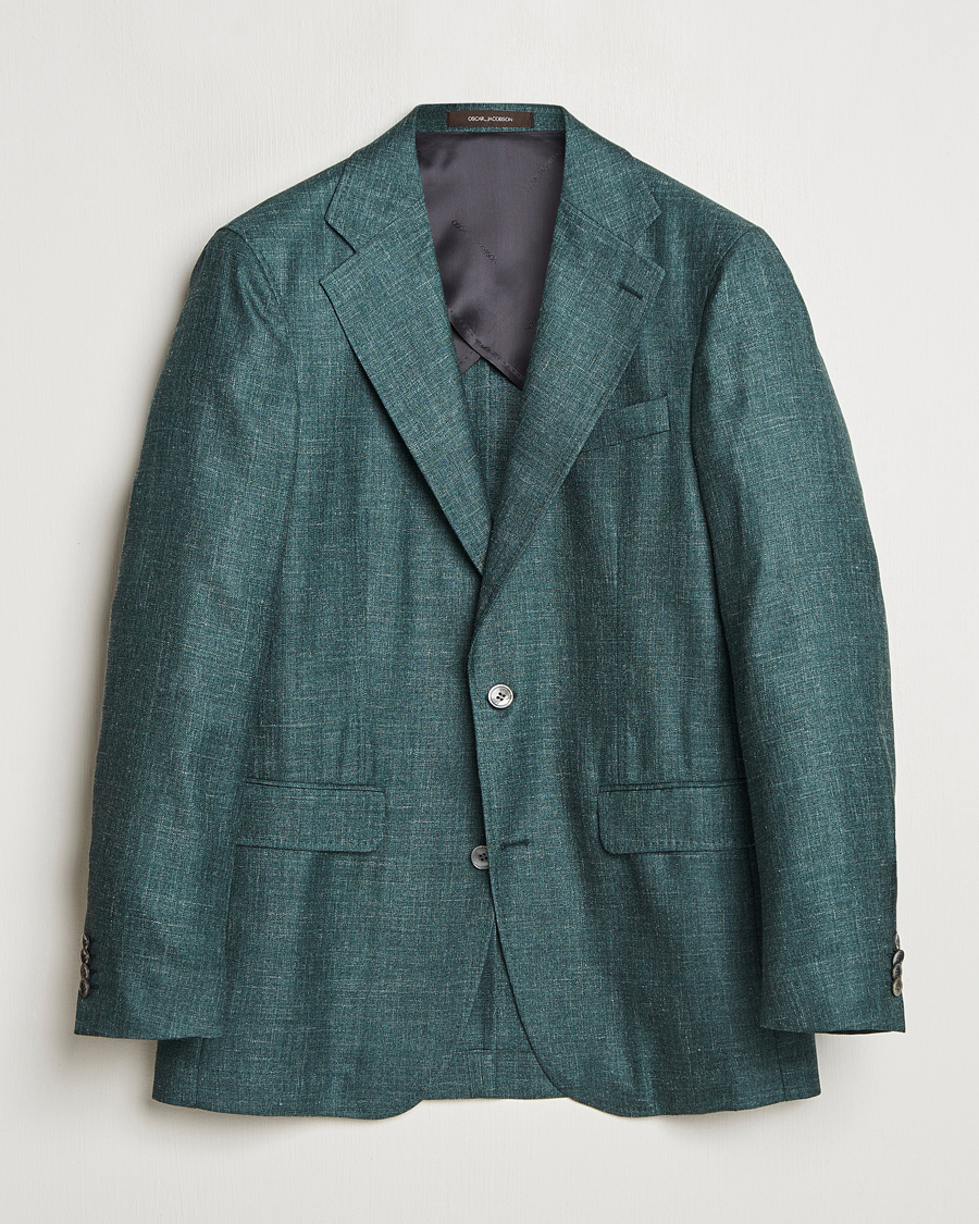 Homme | Blazers | Oscar Jacobson | Fellow EVO Wool/Silk/Linen Blazer Green