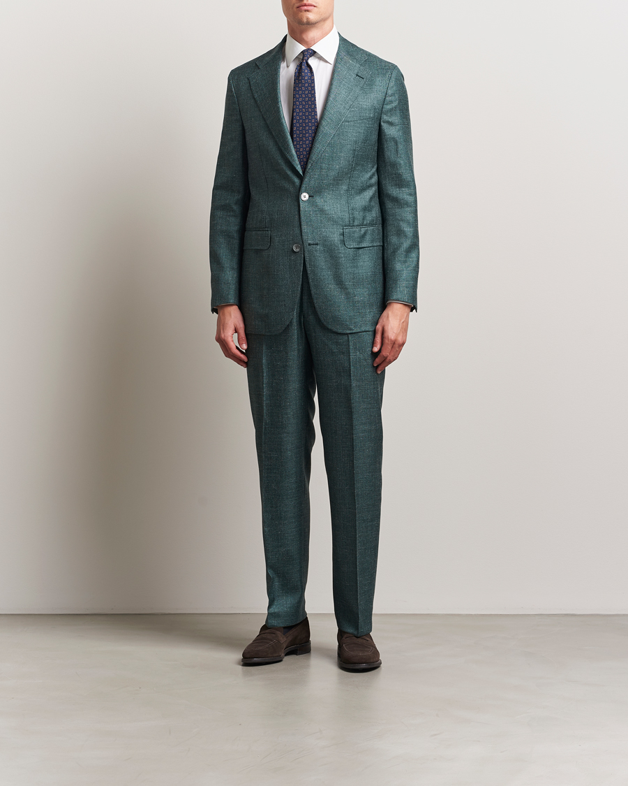 Homme | Blazers | Oscar Jacobson | Fellow EVO Wool/Silk/Linen Blazer Green