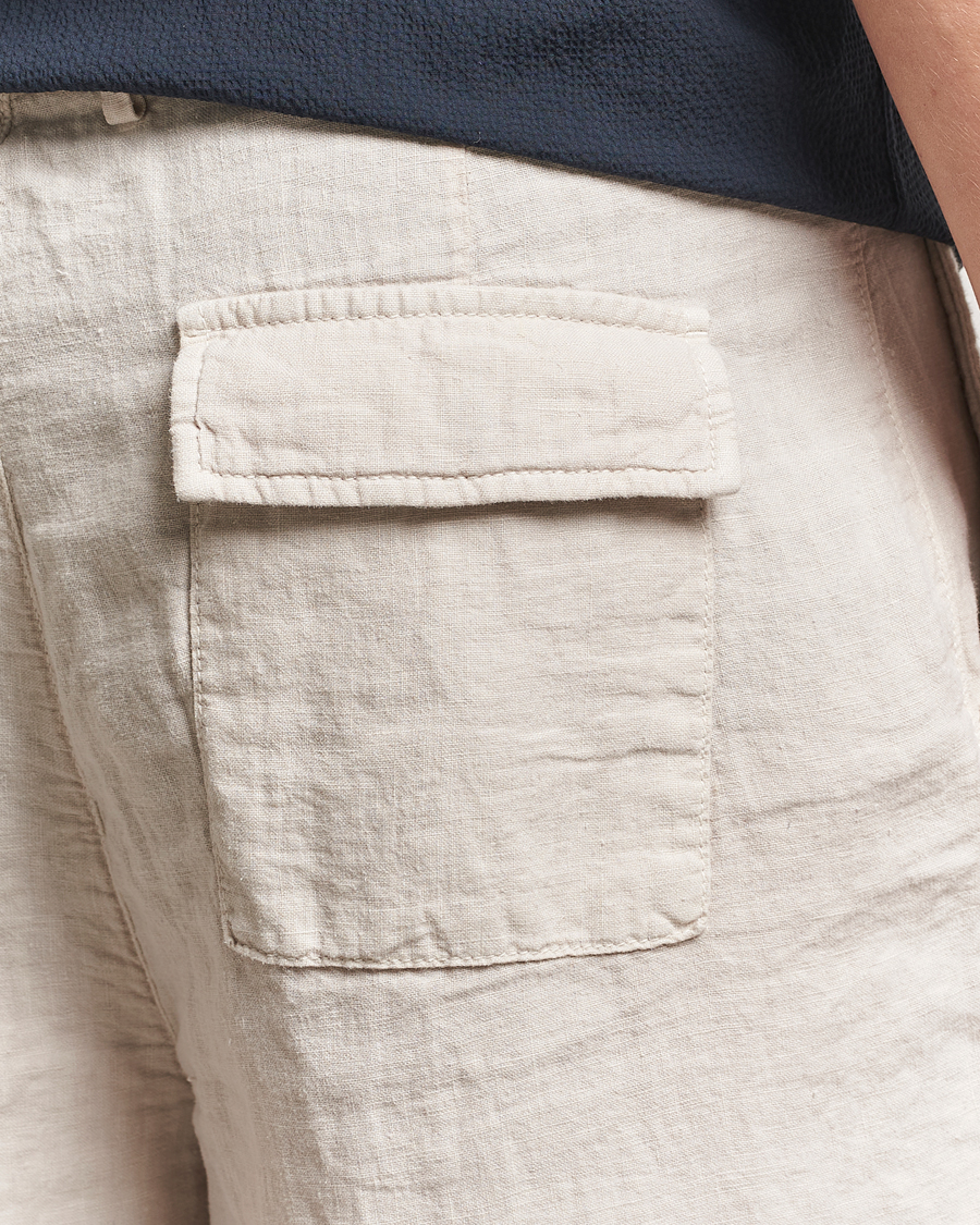 Heren | Korte broek | Oscar Jacobson | James Casual Linen Shorts Cream