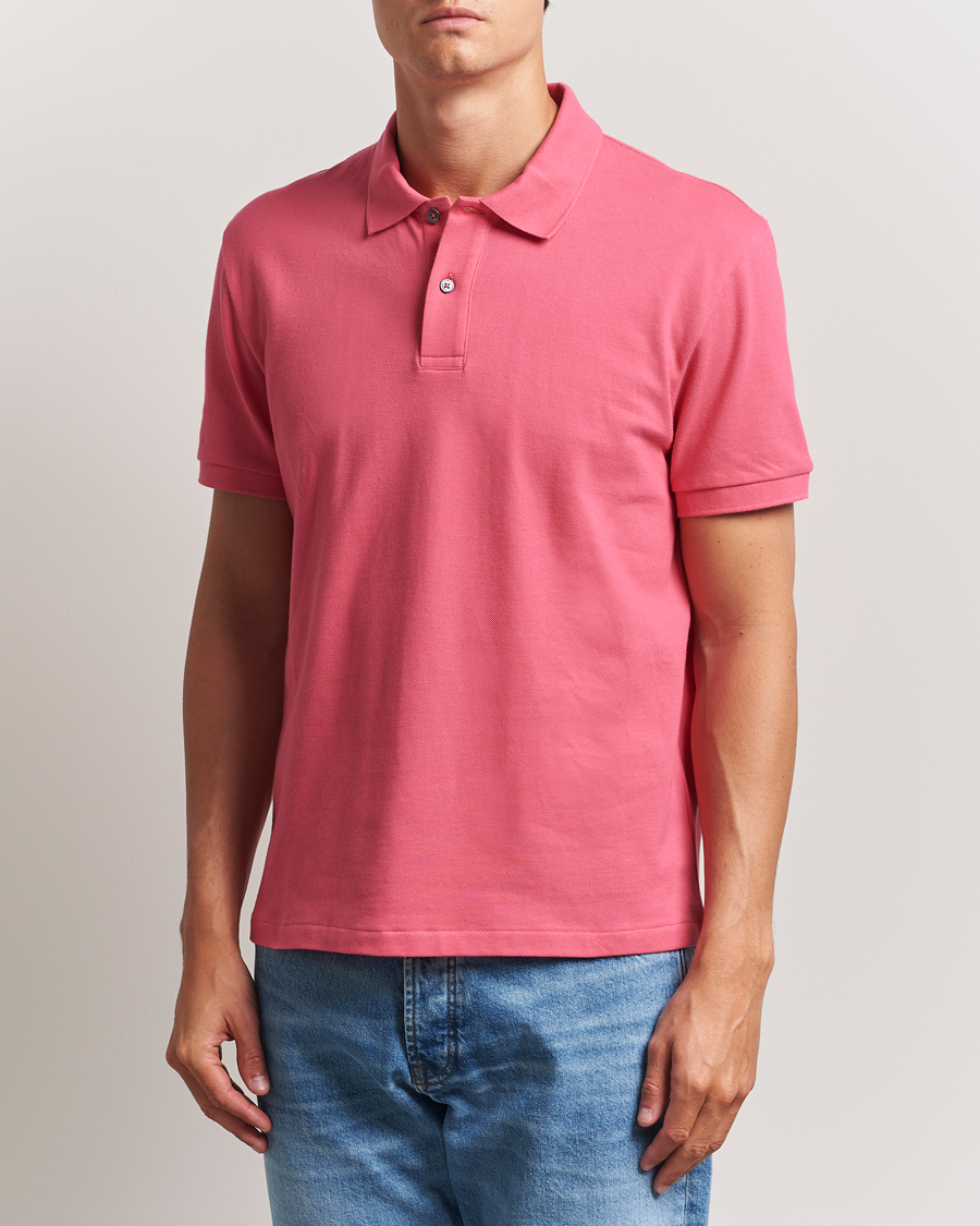 Homme | Polos | Oscar Jacobson | Alex Cotton Polo Cinfandel Red