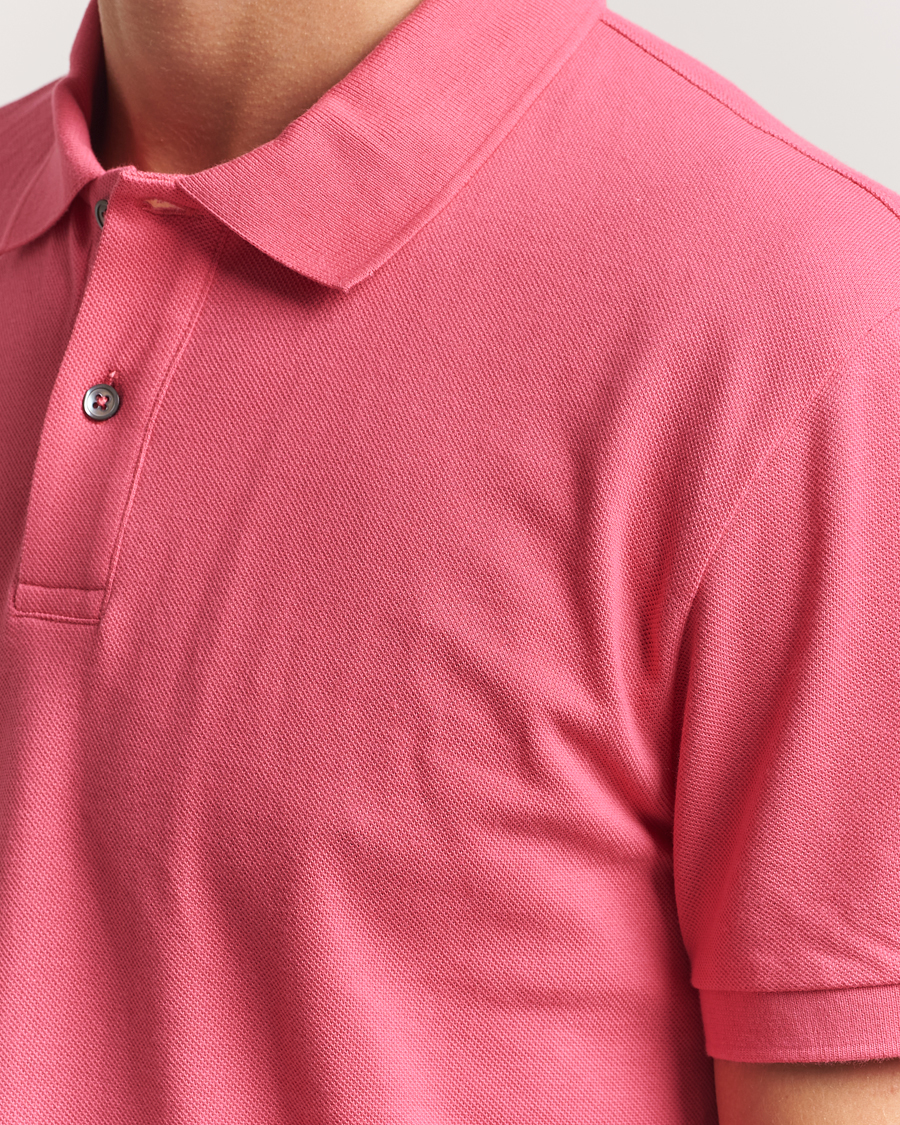 Homme | Polos | Oscar Jacobson | Alex Cotton Polo Cinfandel Red