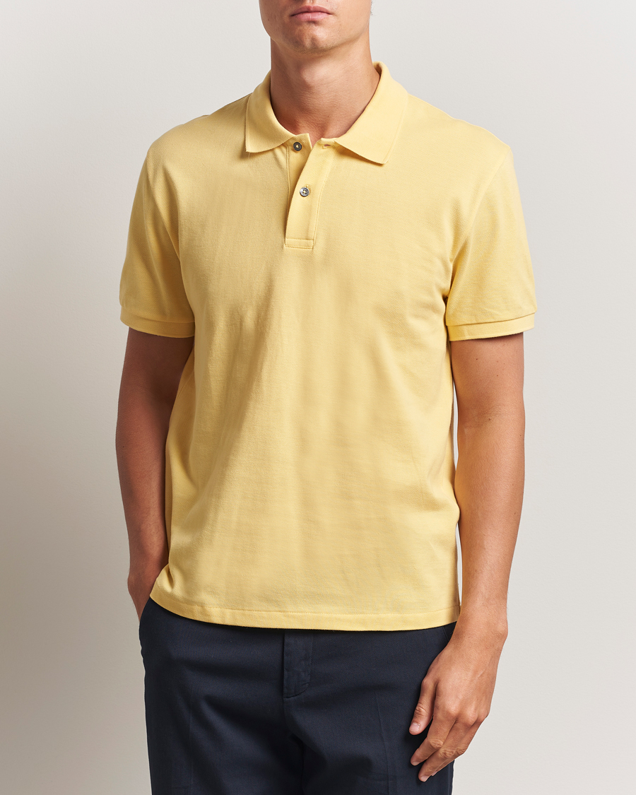 Homme | Polos | Oscar Jacobson | Alex Cotton Polo Yellow