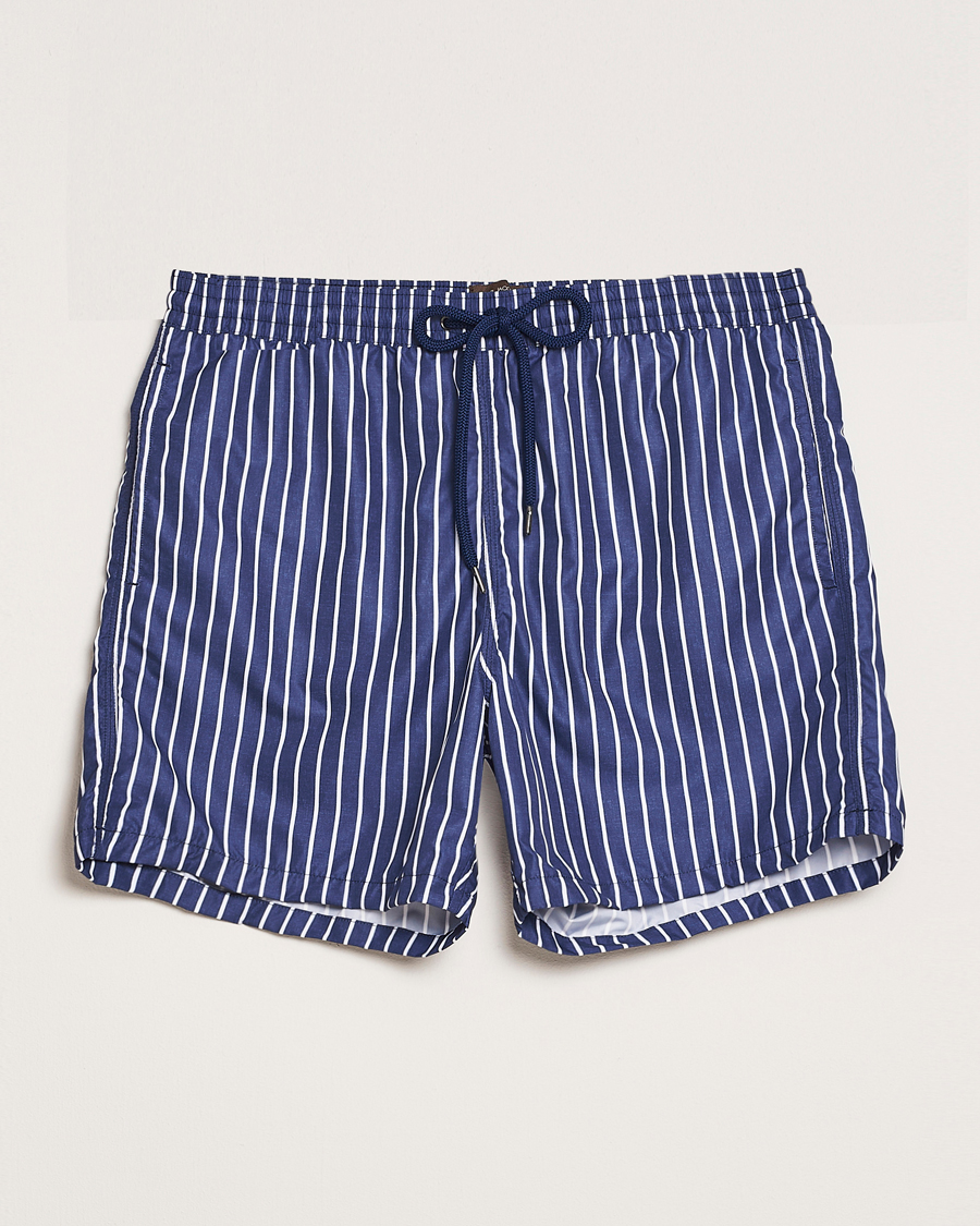 Heren | Zwembroek | Oscar Jacobson | Striped Swimshorts Navy