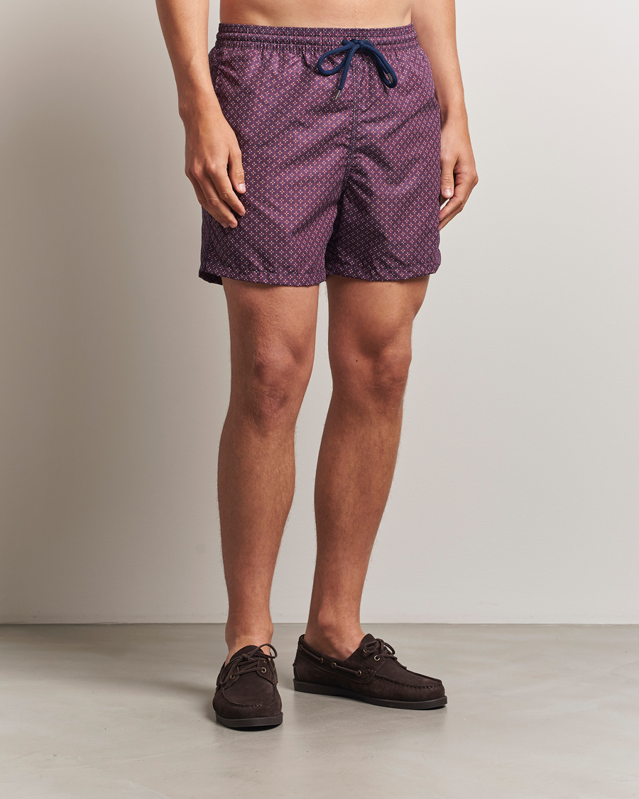 Heren | Zwembroek | Oscar Jacobson | Printed Swimshorts Red/Navy