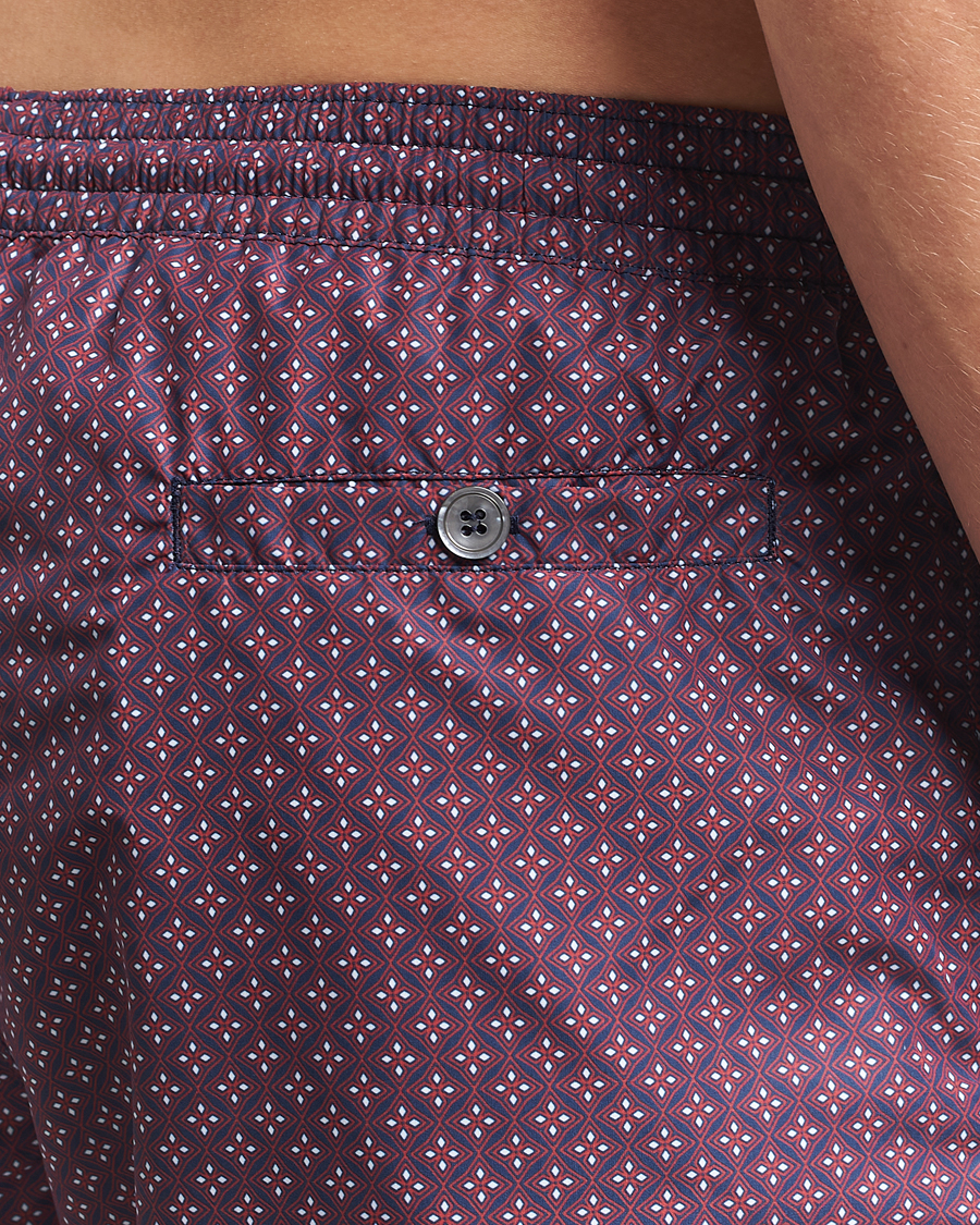 Heren | Zwembroek | Oscar Jacobson | Printed Swimshorts Red/Navy