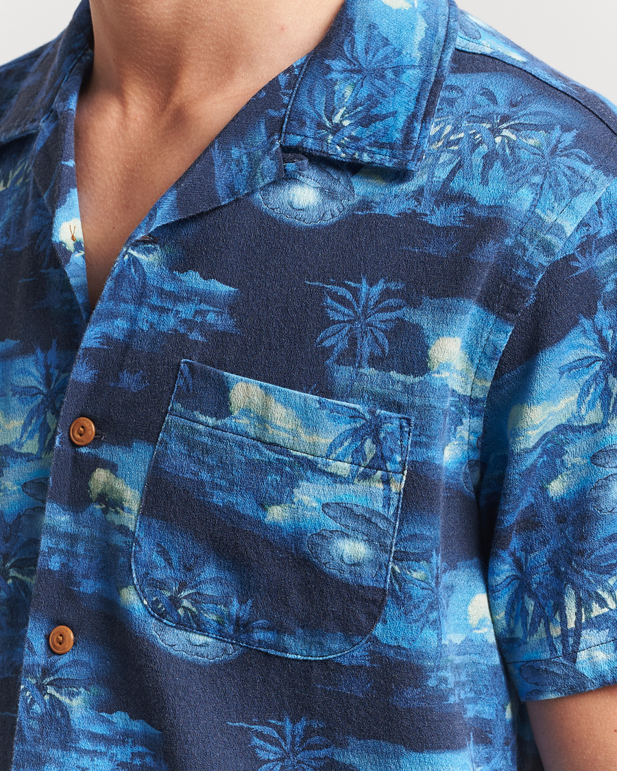 Homme | Chemises | Nudie Jeans | Arvid Pearls Hawaii Shirt Blueberry