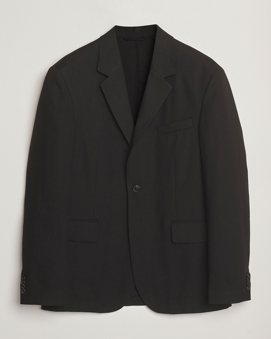 Heren | Blazers | J.Lindeberg | Alban Unlined Super Linen Blazer Black